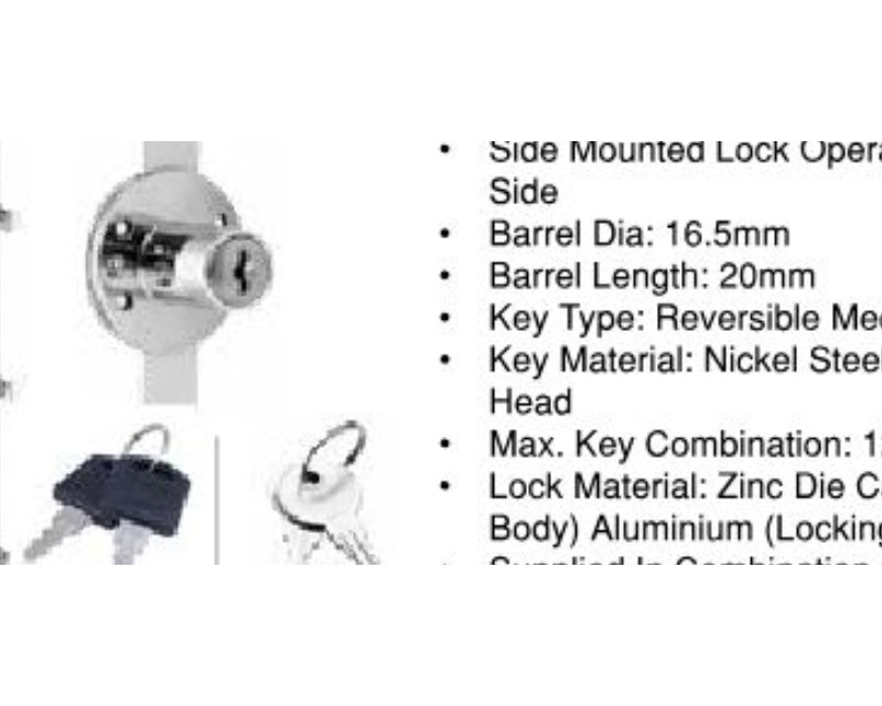 Multi Drawer 500/580 Lock - Side Mounted