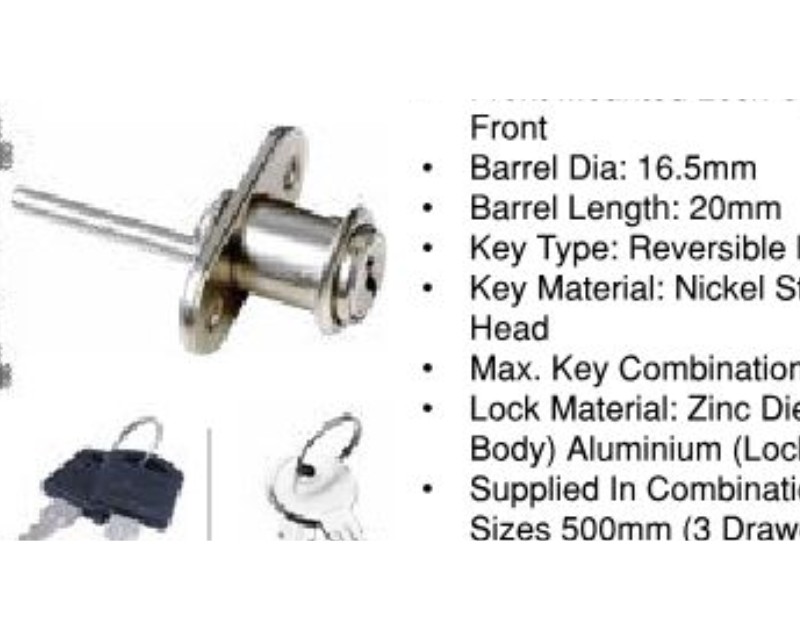Multi Drawer 500/580 Lock - Front Mounted