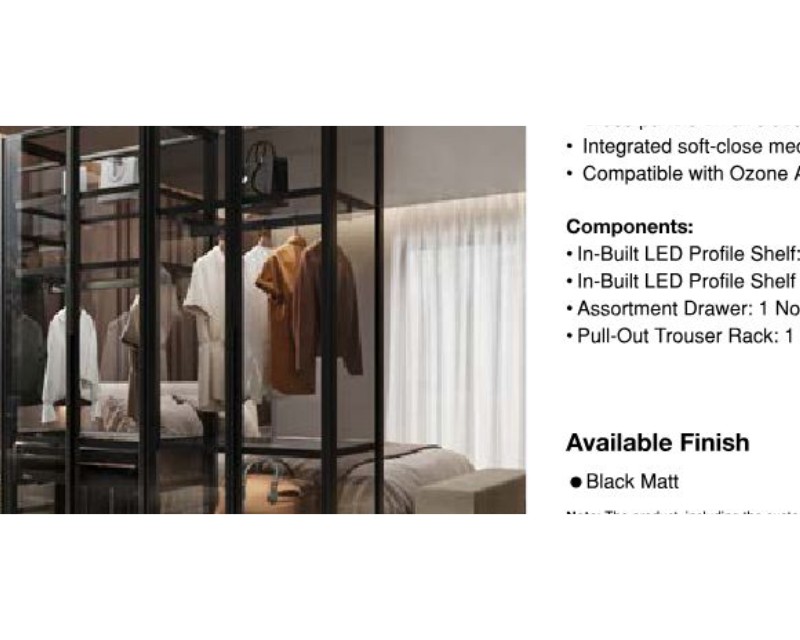 Transca Glass Wardrobe (RSCH, with Components)