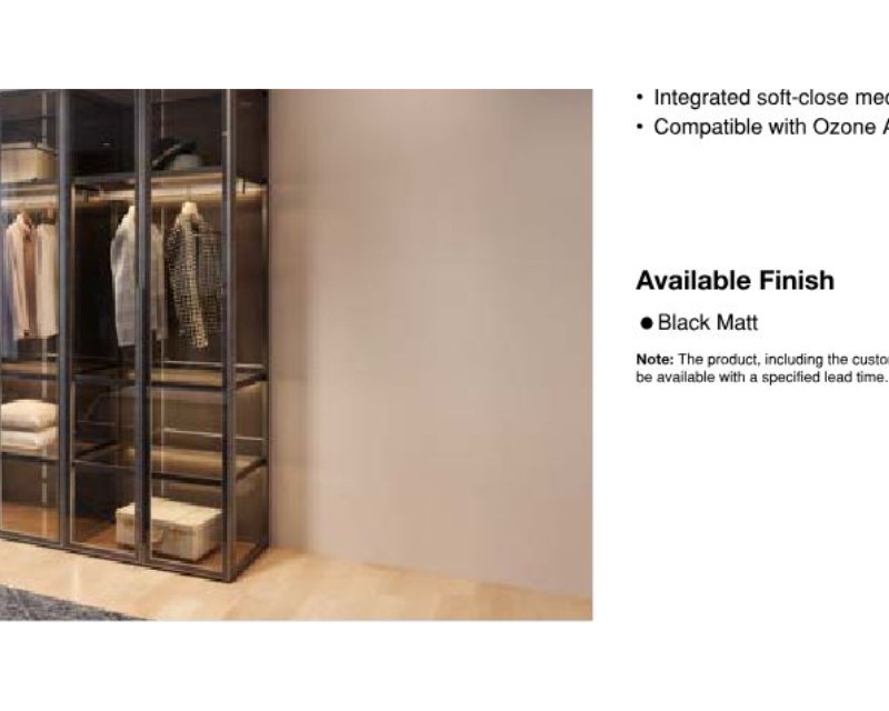 Transca Glass Wardrobe (Air Hinge)