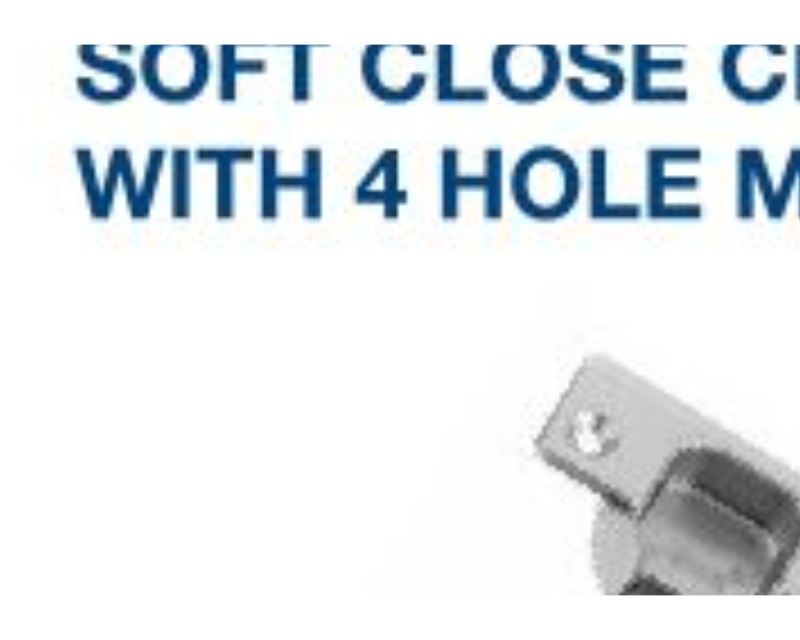 Soft Close Clip-On Hinge With 4 Hole Mounting Plate